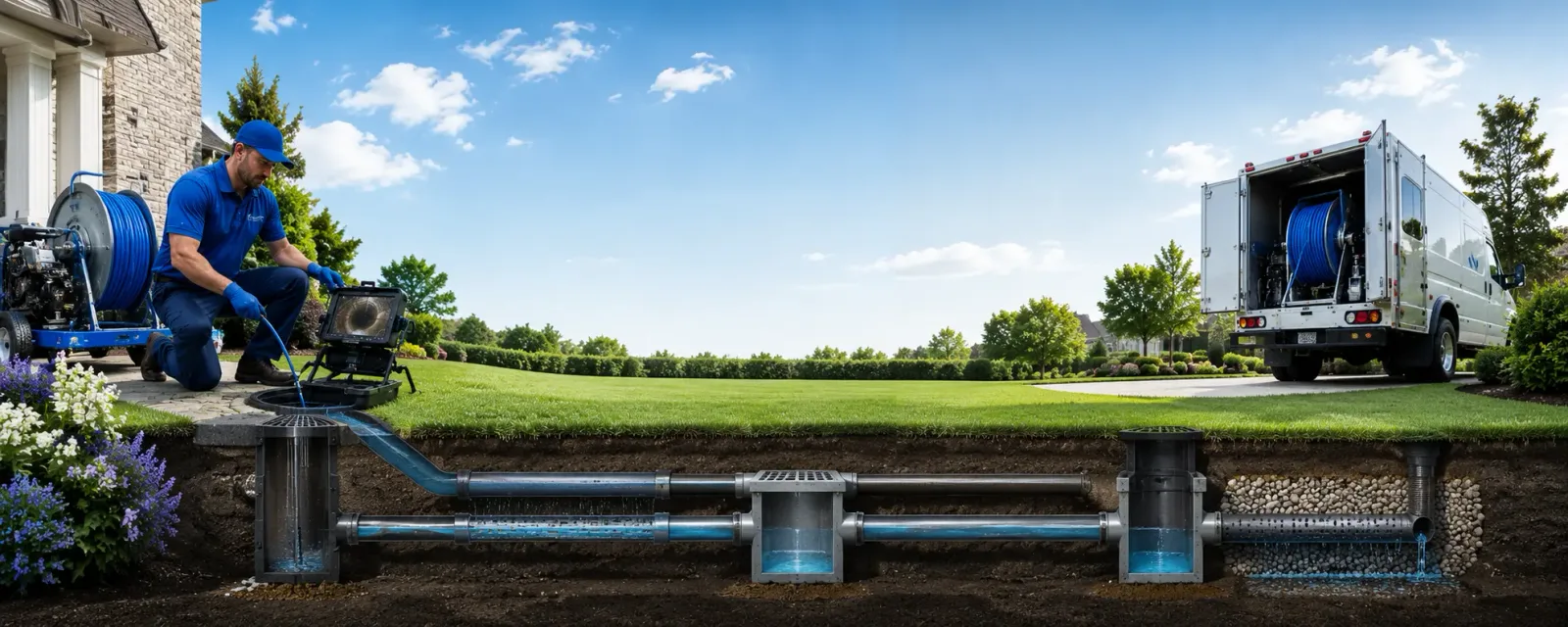 Outdoor drain cleaning information for Columbia, IL